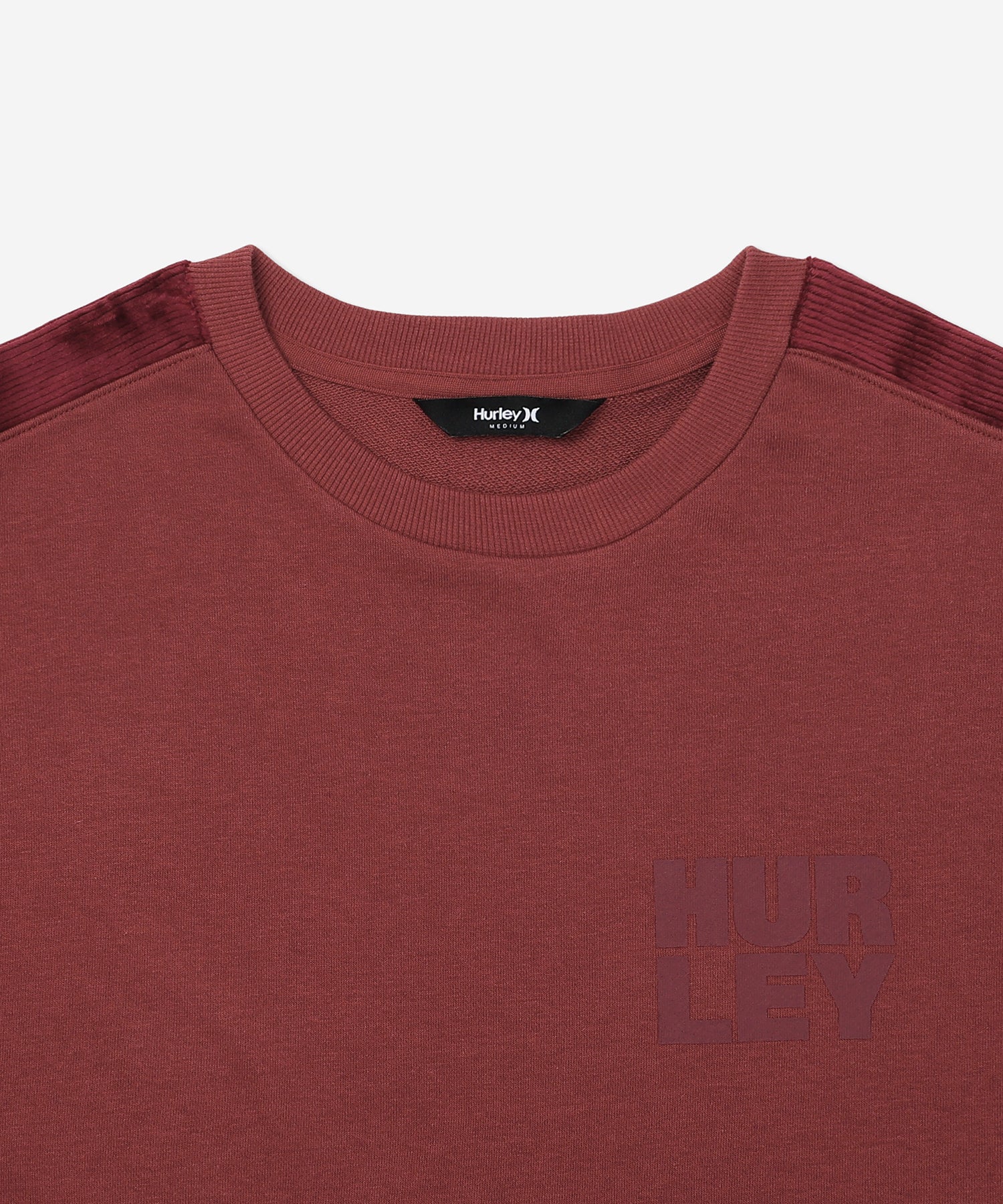 TERRY CORDUROY SWITCHING DRAW CORD CREW レディース/スウェット/オーバーサイズフィット