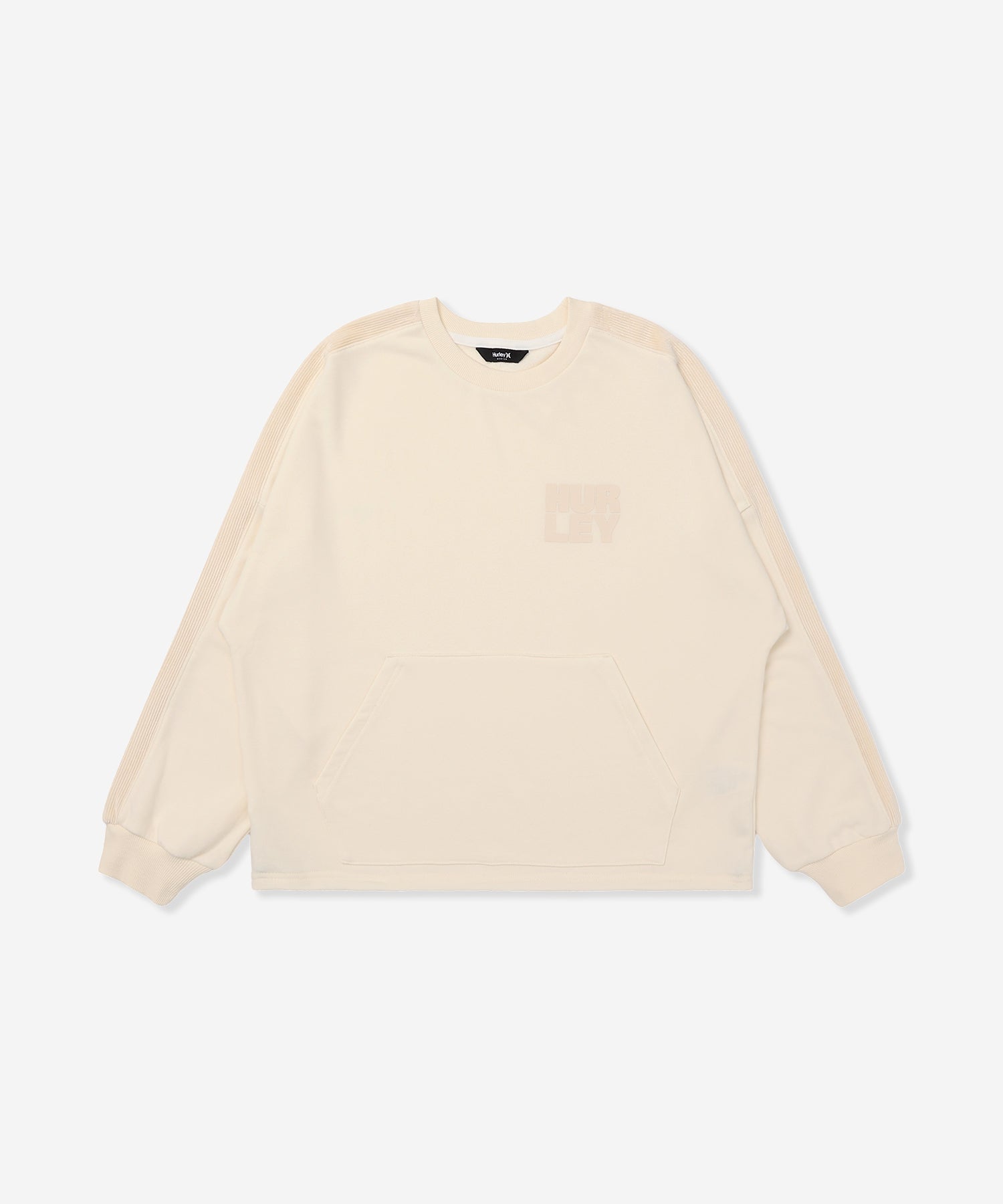 TERRY CORDUROY SWITCHING DRAW CORD CREW レディース/スウェット/オーバーサイズフィット