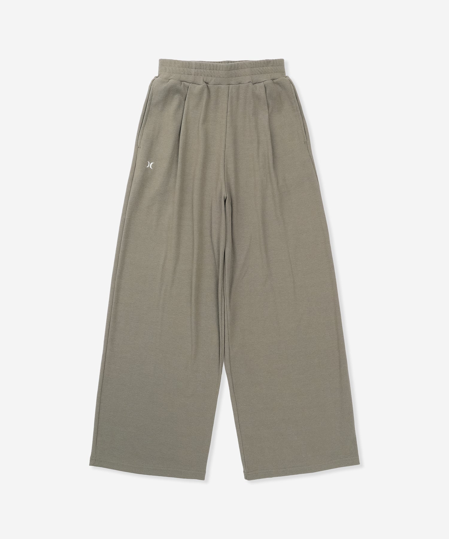 【NEW】リブ ワイド パンツ (レディース/パンツ/ワイドシルエット)