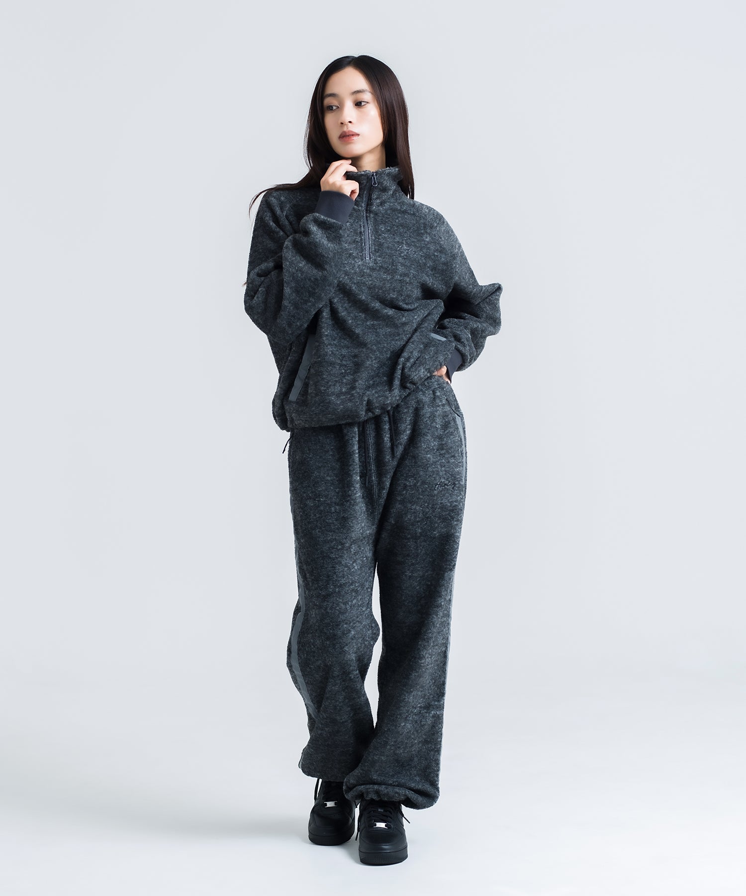 WOMENS PHANTOM SHAGGY FLEECE HALF ZIP レディース/フリース・フーディー