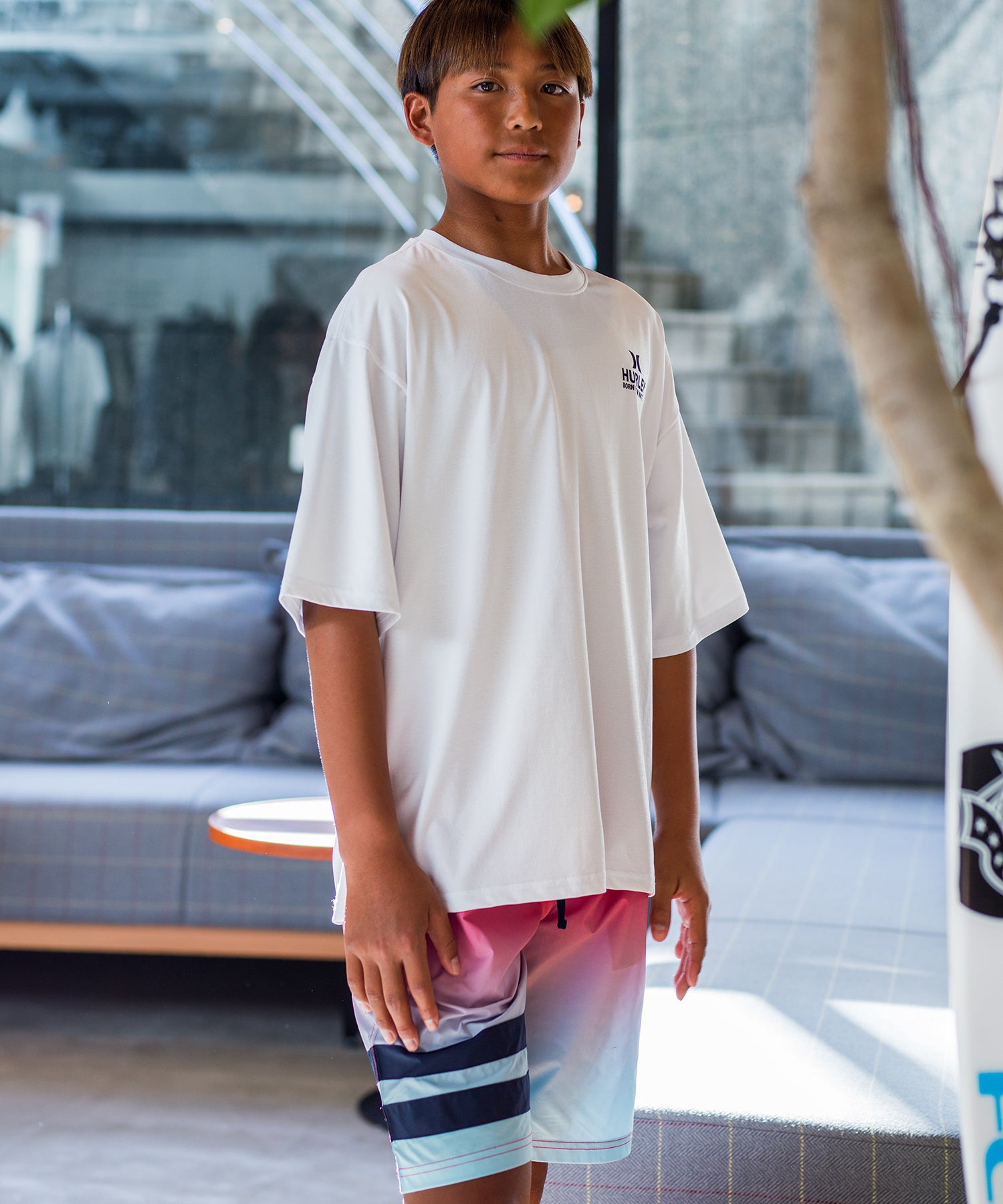 【k】WIND AND SEA × FCRB × Hurley ポンチョ k様専用】WIND AND SEA × FCRB × Hurley ポンチョ（ボーイズ