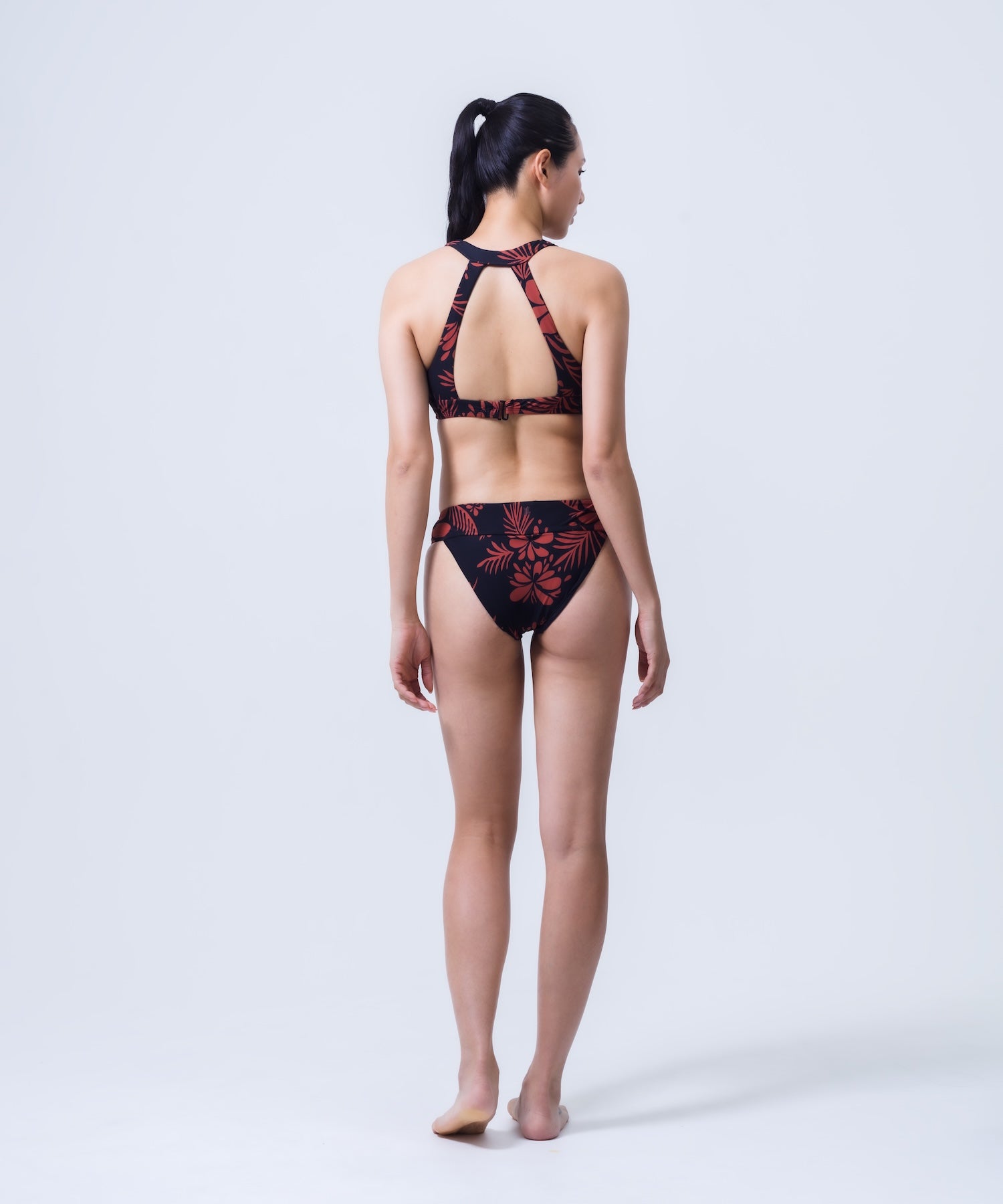 MAX HIDDEN TROPICAL HALTER TOP レディース/水着