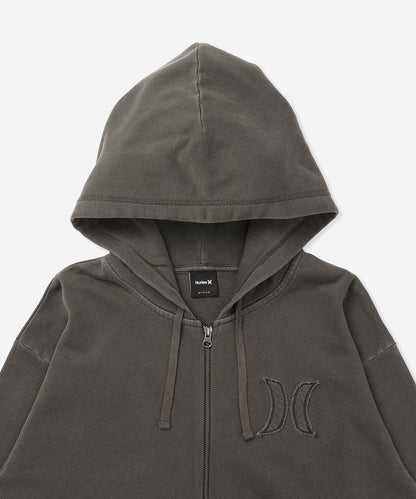 【NEW】スウェット ハーレー ピグメント オーバーサイズ ジップアップ フーディー (メンズ/フリース・フーディー/オーバーサイズ)