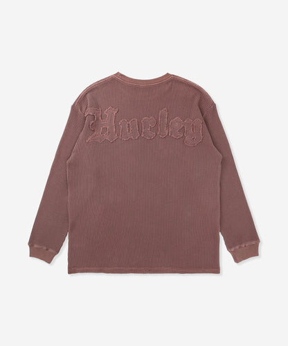 【NEW】サーマル ピグメント オーバーサイズ ロングスリーブ Tシャツ (メンズ/ロンT/オーバーサイズ)
