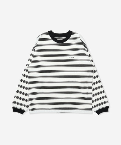【NEW】ワンアンドオンリー ボーダー オーバーサイズ ロングスリーブ Tシャツ (メンズ/ロンT/オーバーサイズ)