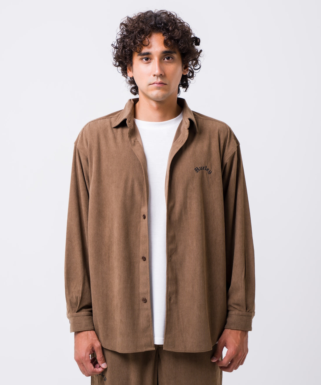 【NEW】CORDUROY OLD ENGLISH LOGO SHIRTS メンズ/シャツ/オーバーサイズフィット