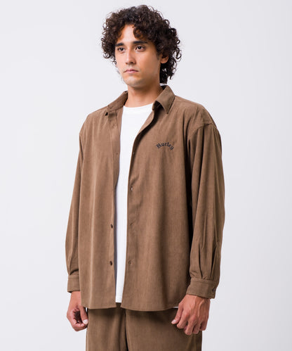 【NEW】CORDUROY OLD ENGLISH LOGO SHIRTS メンズ/シャツ/オーバーサイズフィット