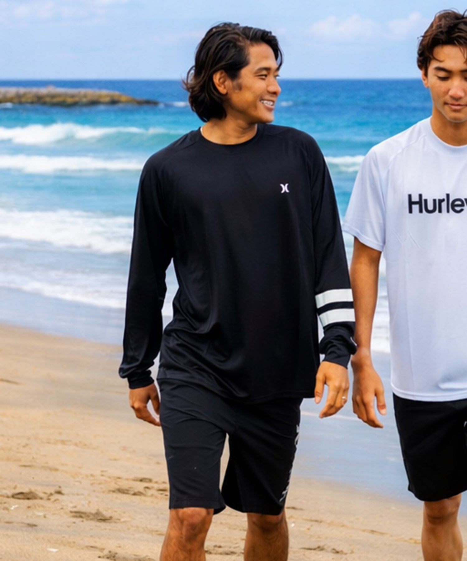 【NEW】ラッシュ アイコン ブロックパーティ ロングスリーブ Tシャツ (メンズ/ラッシュガード/レギュラーフィット)
