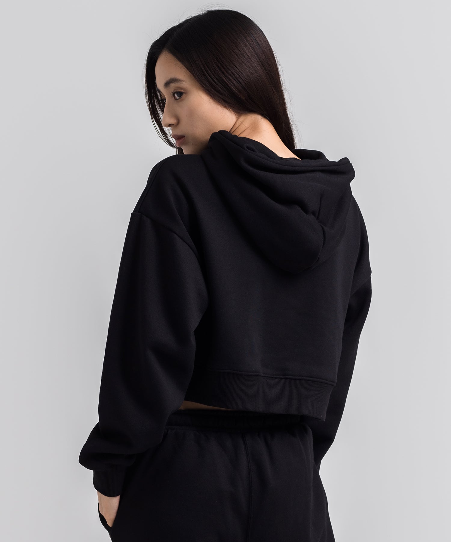 WOMENS BASIC CROPD HOODIE レディース/フリース・フーディー