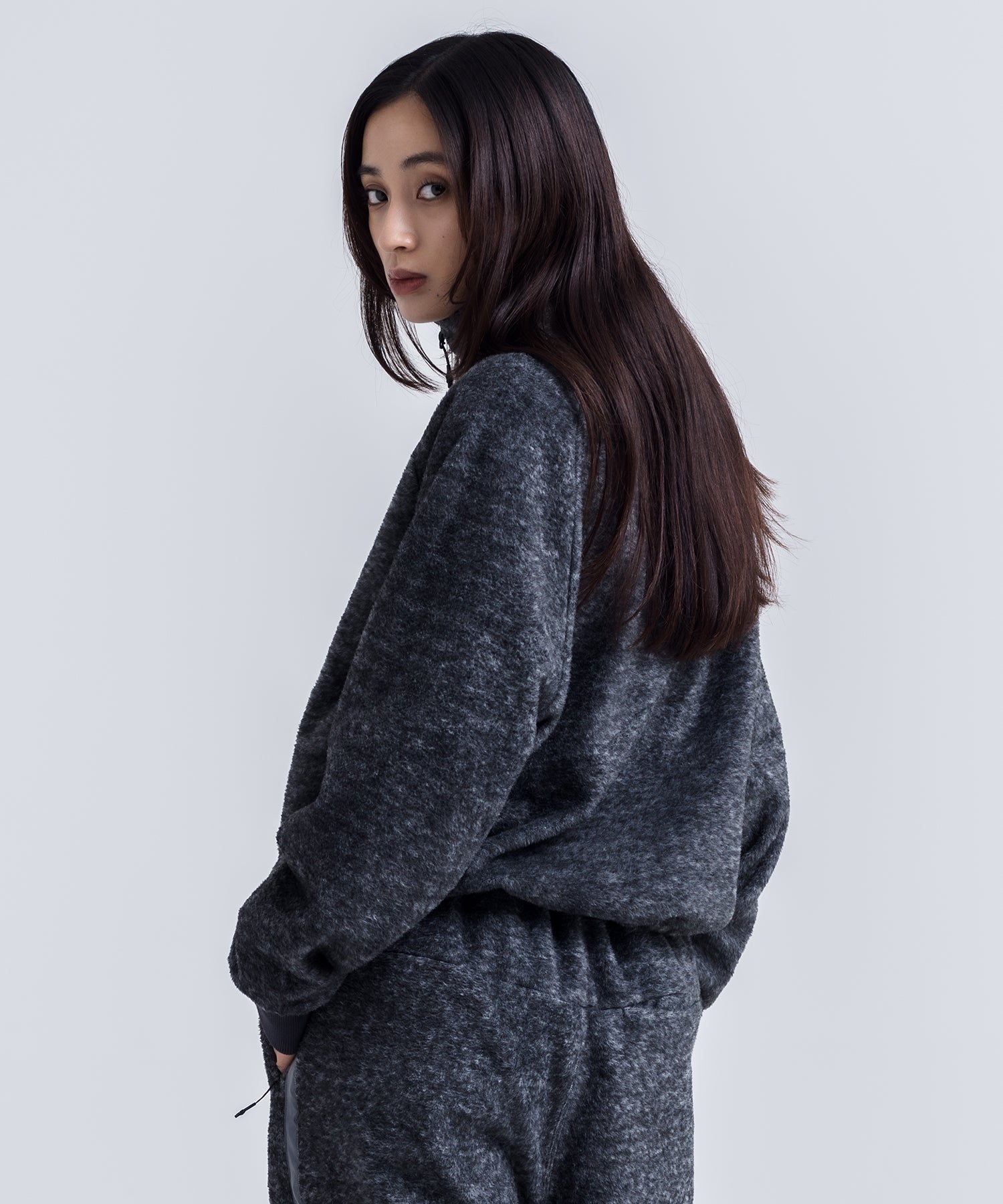 WOMENS PHANTOM SHAGGY FLEECE HALF ZIP レディース/フリース・フーディー