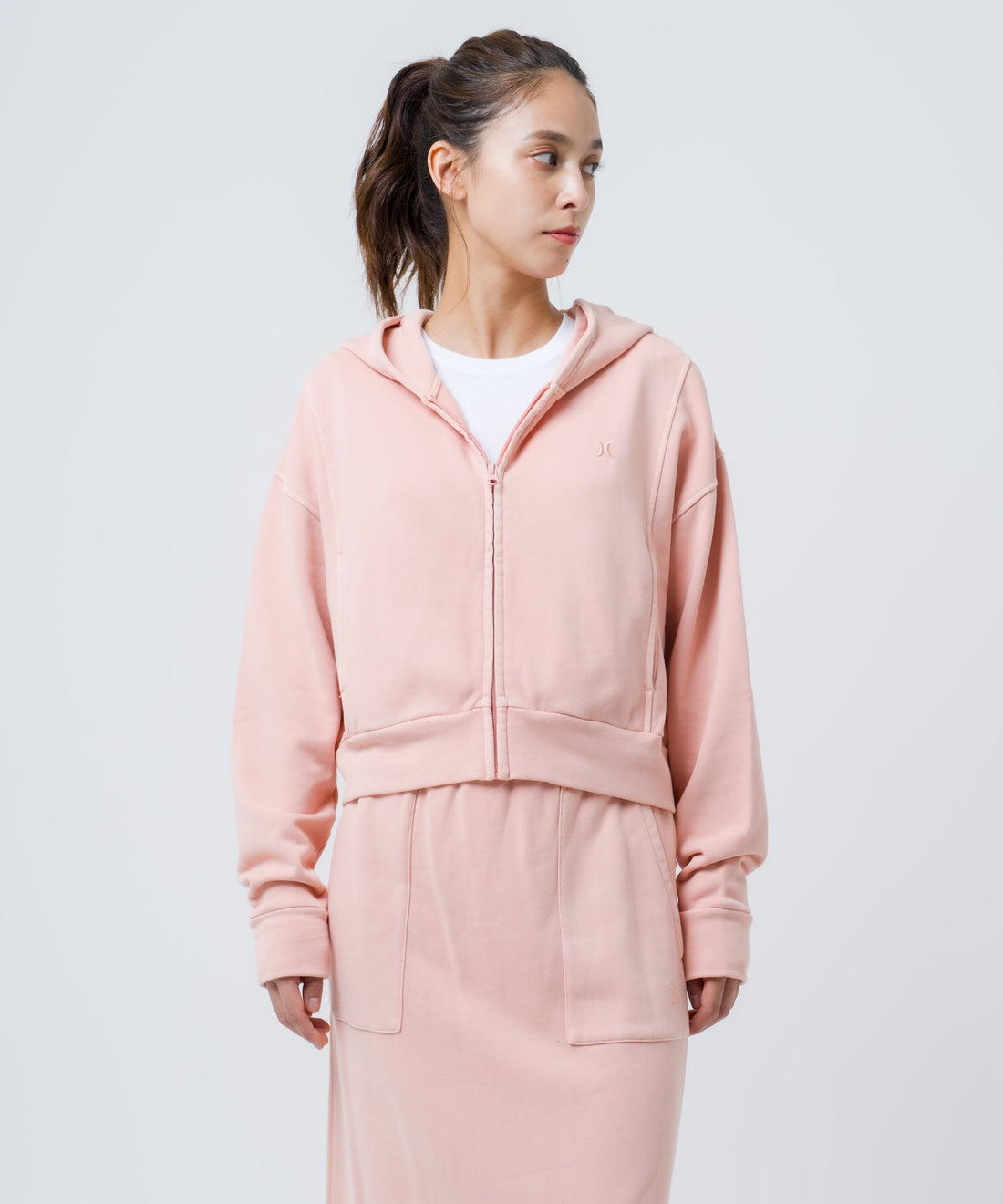 【NEW】SWEAT PIGMENT FULL ZIP HOODIE レディース/フリース・フーディー