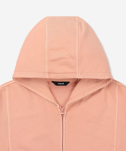 【NEW】SWEAT PIGMENT FULL ZIP HOODIE レディース/フリース・フーディー
