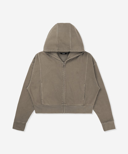 【NEW】SWEAT PIGMENT FULL ZIP HOODIE レディース/フリース・フーディー