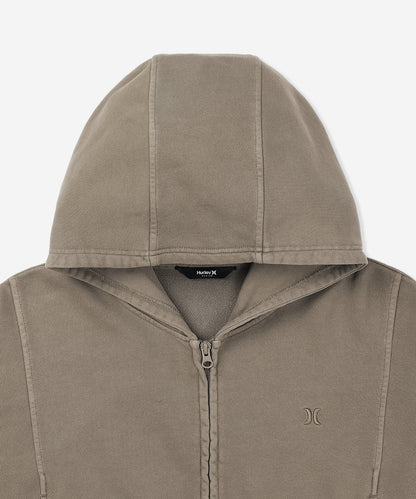 【NEW】SWEAT PIGMENT FULL ZIP HOODIE レディース/フリース・フーディー