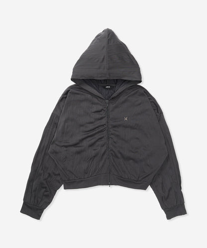 【NEW】クリンクルド　フルジップ フーディー (レディース/フリース・フーディー)