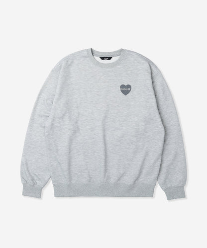 WOMENS OVRSZD HEART AND STRIPES  CREW レディース/スウェット