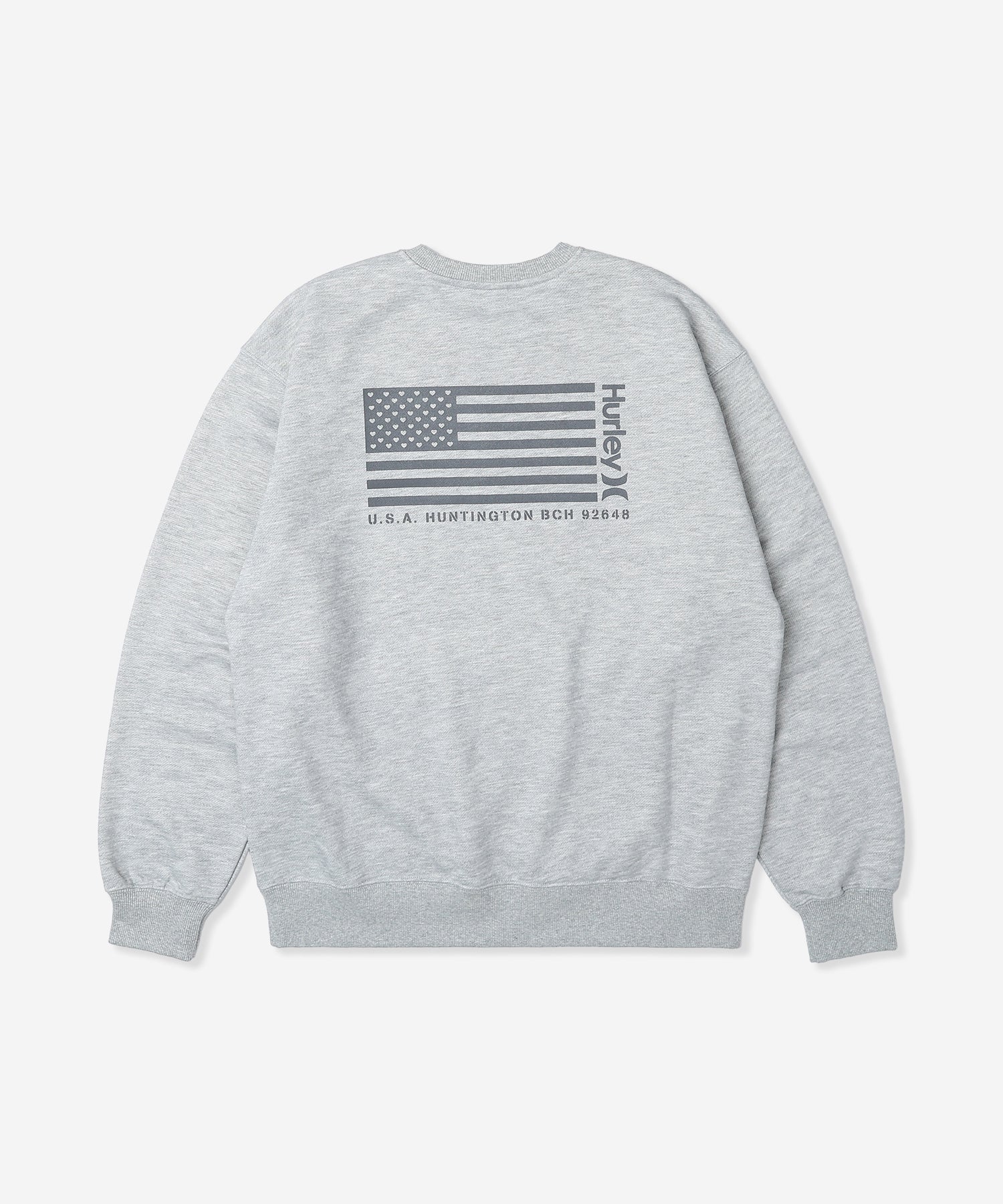 WOMENS OVRSZD HEART AND STRIPES  CREW レディース/スウェット