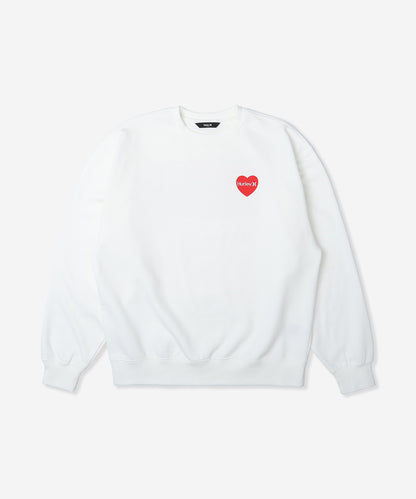 WOMENS OVRSZD HEART AND STRIPES  CREW レディース/スウェット