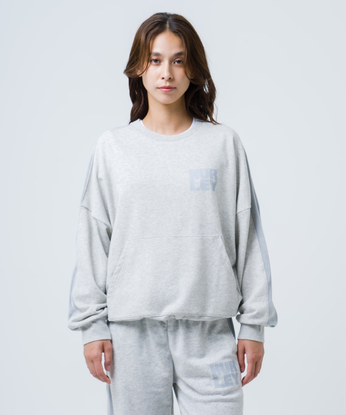 【NEW】TERRY CORDUROY SWITCHING DRAW CORD CREW レディース/スウェット/オーバーサイズフィット