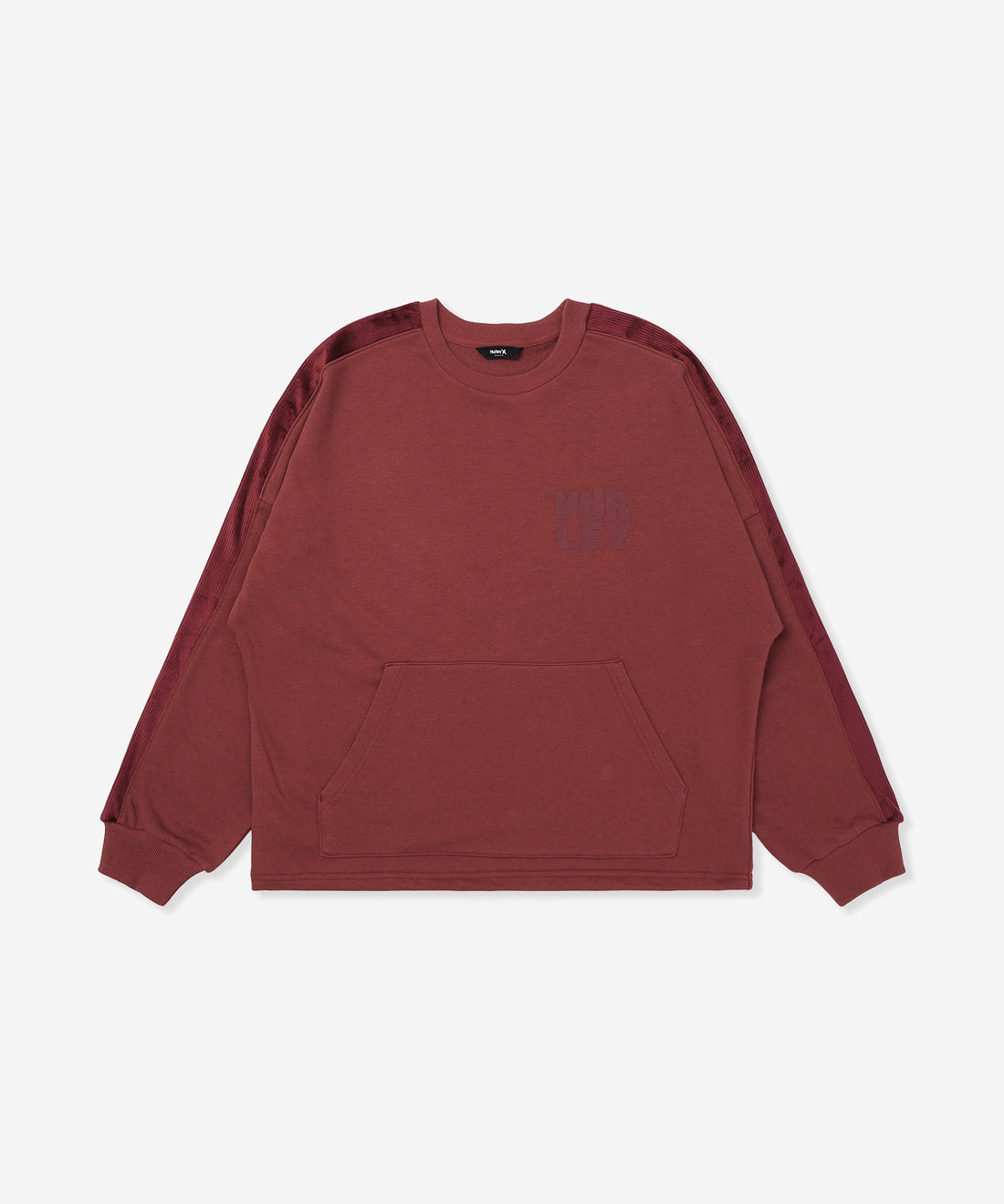 TERRY CORDUROY SWITCHING DRAW CORD CREW レディース/スウェット/オーバーサイズフィット