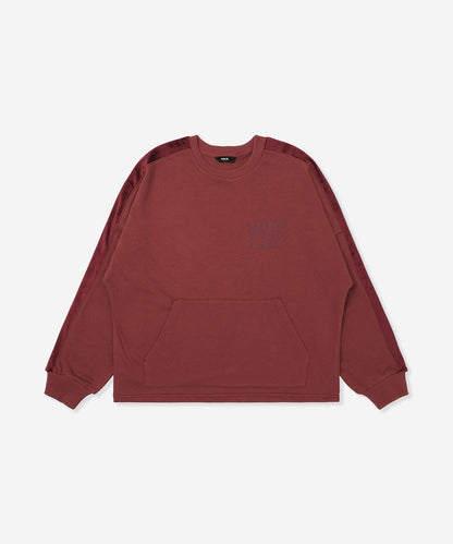 TERRY CORDUROY SWITCHING DRAW CORD CREW レディース/スウェット/オーバーサイズフィット