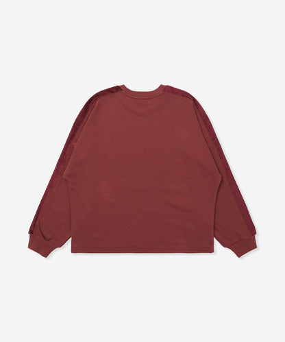 TERRY CORDUROY SWITCHING DRAW CORD CREW レディース/スウェット/オーバーサイズフィット
