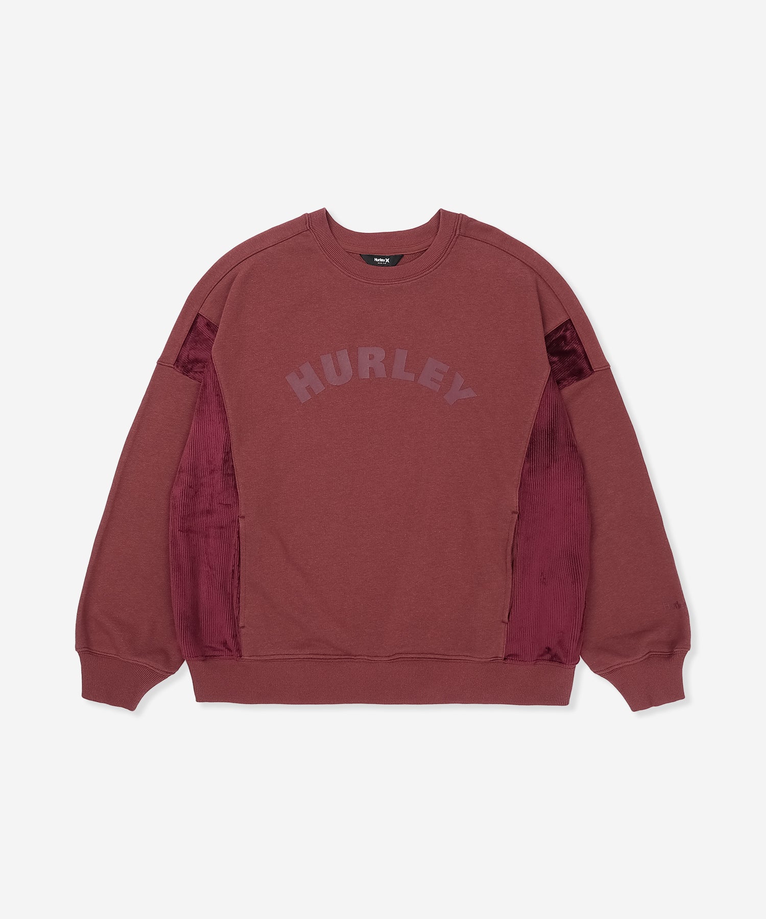 TERRY CORDUROY SWITCHING CREW レディース/スウェット/オーバーサイズフィット