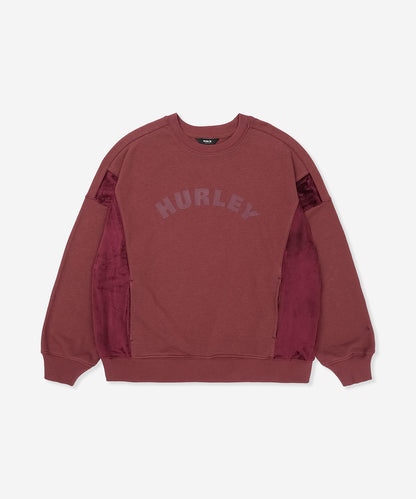 TERRY CORDUROY SWITCHING CREW レディース/スウェット/オーバーサイズフィット