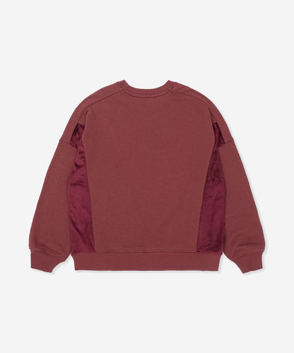 TERRY CORDUROY SWITCHING CREW レディース/スウェット/オーバーサイズフィット