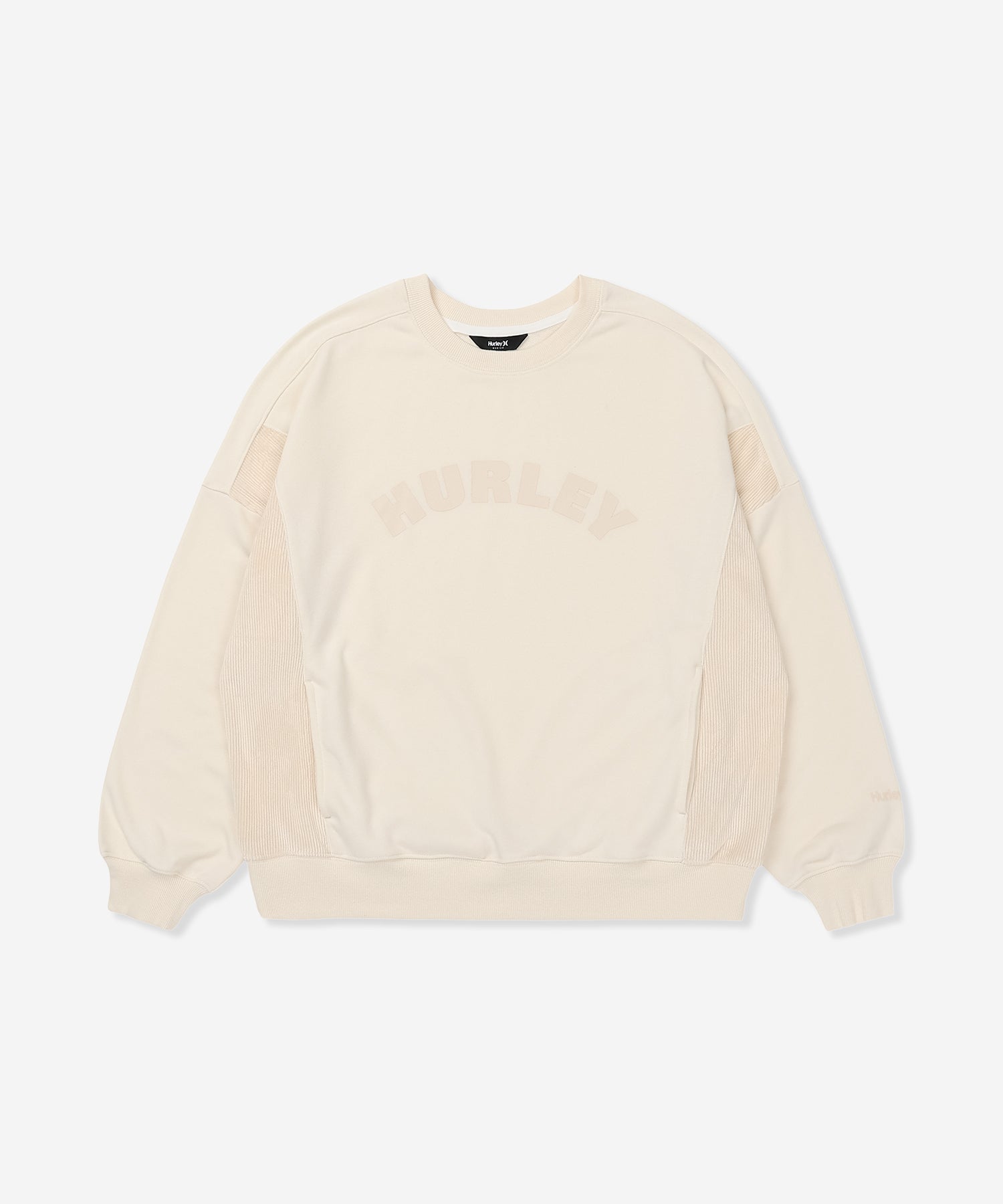 TERRY CORDUROY SWITCHING CREW レディース/スウェット/オーバーサイズフィット