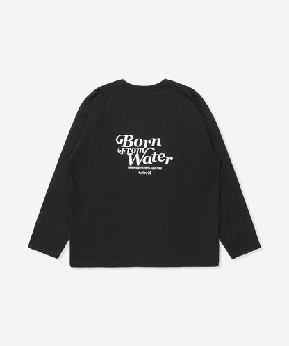 BORN FROM WATER LS TEE レディース/ロンT/オーバーサイズフィット