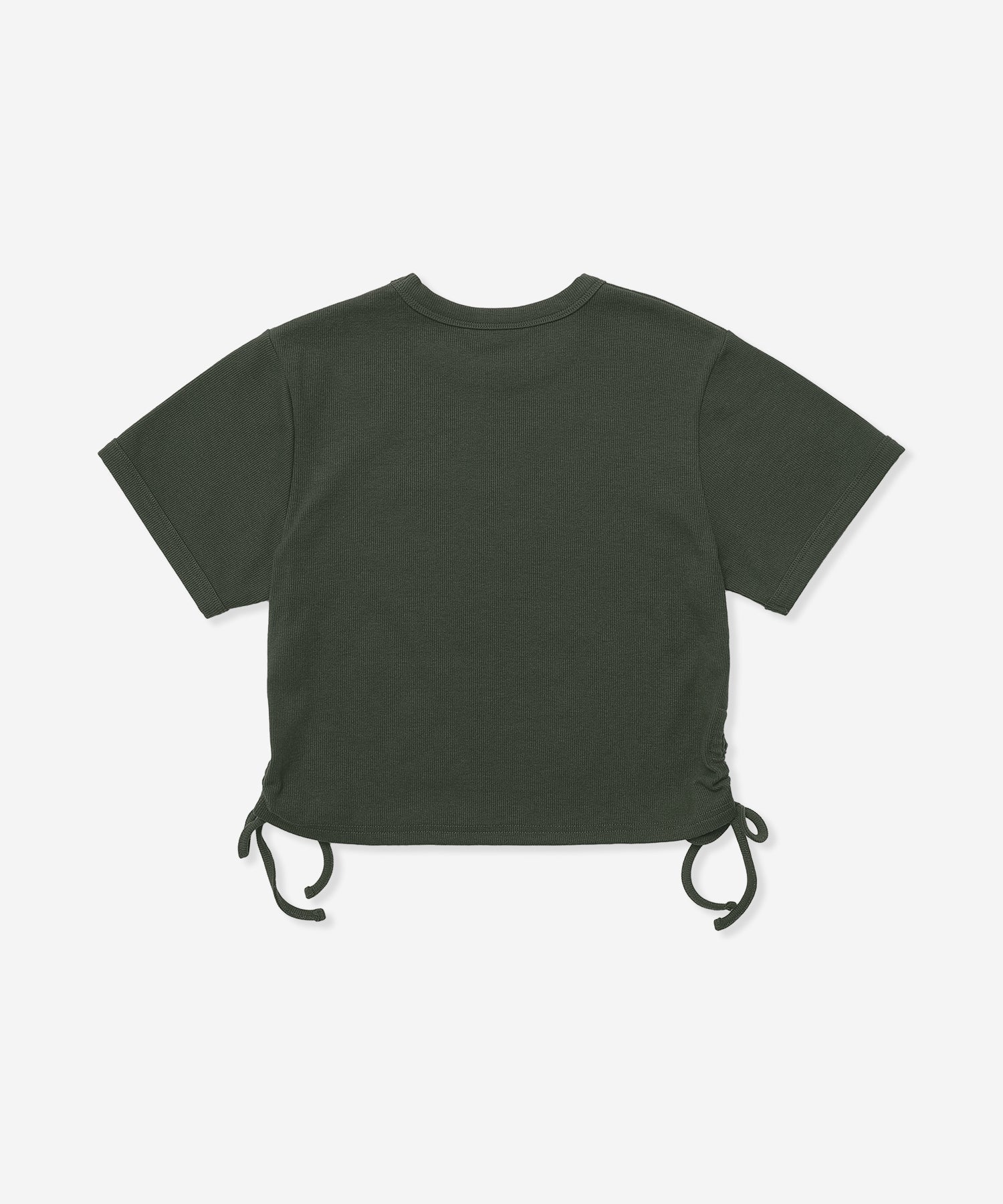 RIB SIDE SHIRRING SHORTSLEEVE TEE レディース/Tシャツ