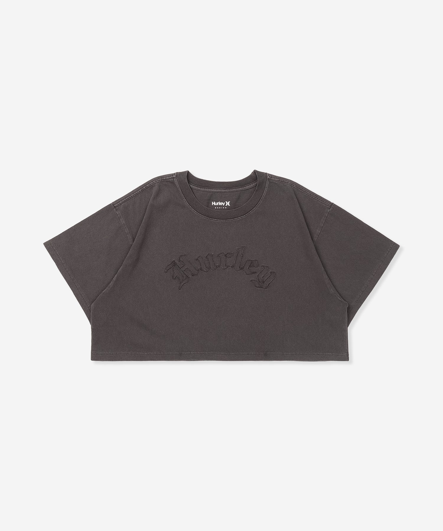 OVERSIZED EMBROIDERY OLDENGLISH LOGO CROPEDED SHORTSLEEVE TEE レディース/Tシャツ