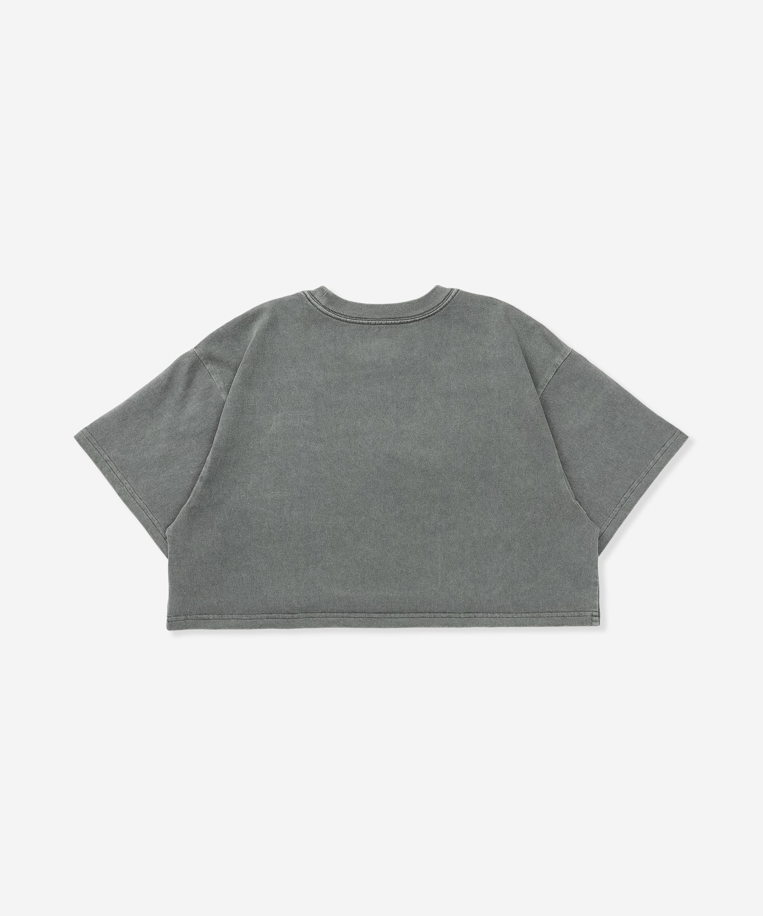 オーバーサイズ　エンブロイダリー オールドイングリッシュ ロゴ クロップド ショートスリーブ ティー (レディース/Tシャツ)