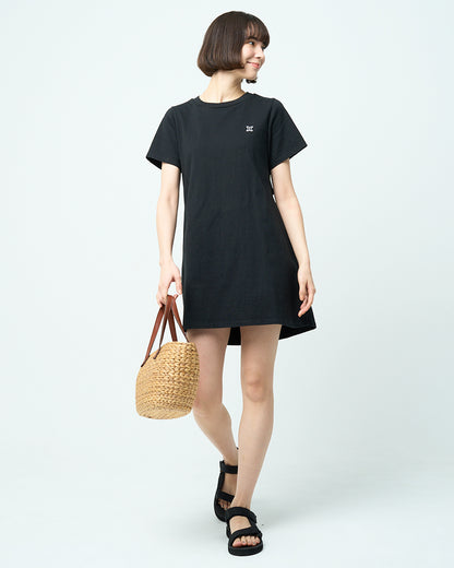 WOMENS OPEN BACK SHORT SLEEVE DRESS レディース/ワンピース