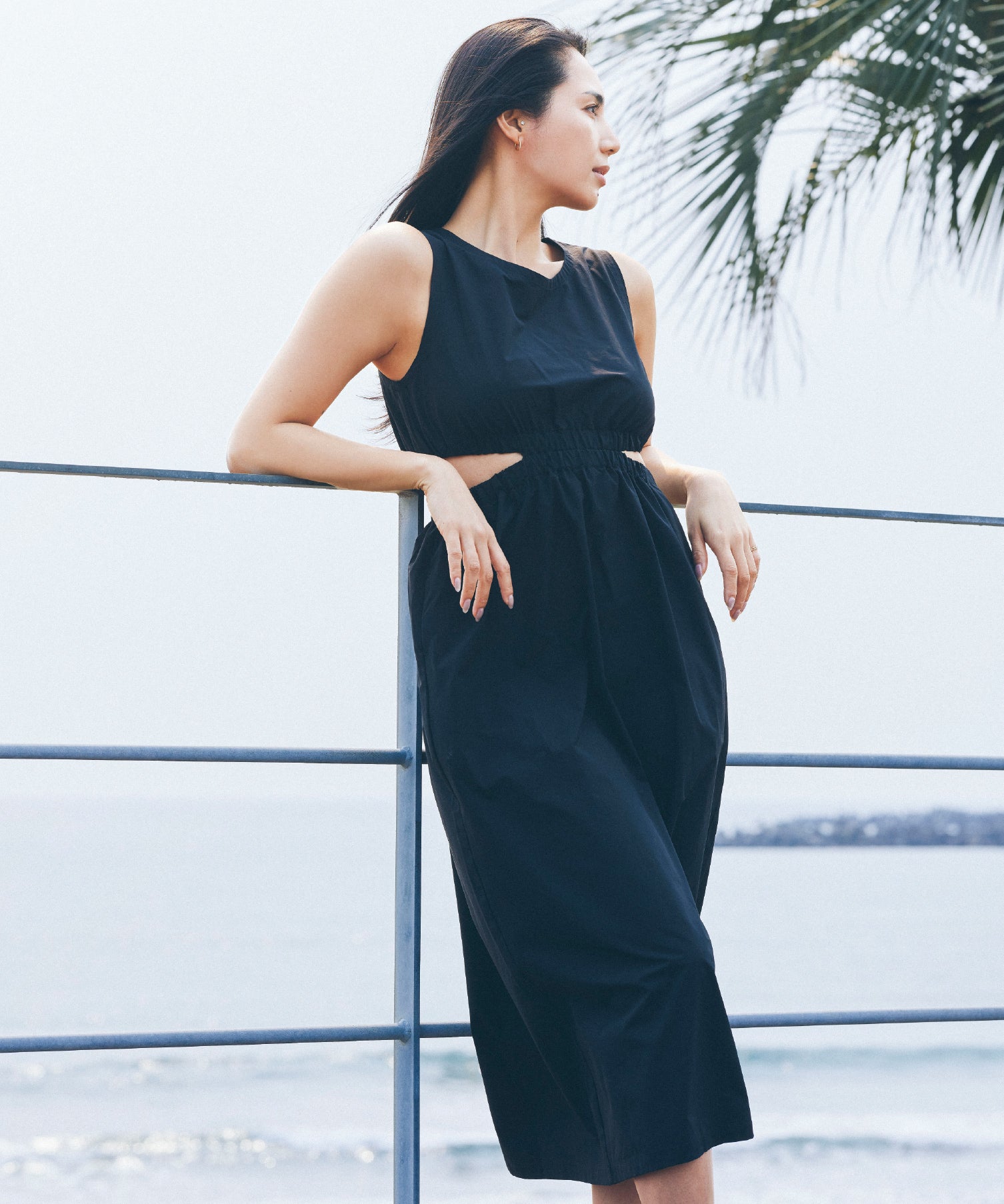 PHANTOM WOVEN SIDEOUT LONG DRESS レディース/ワンピース