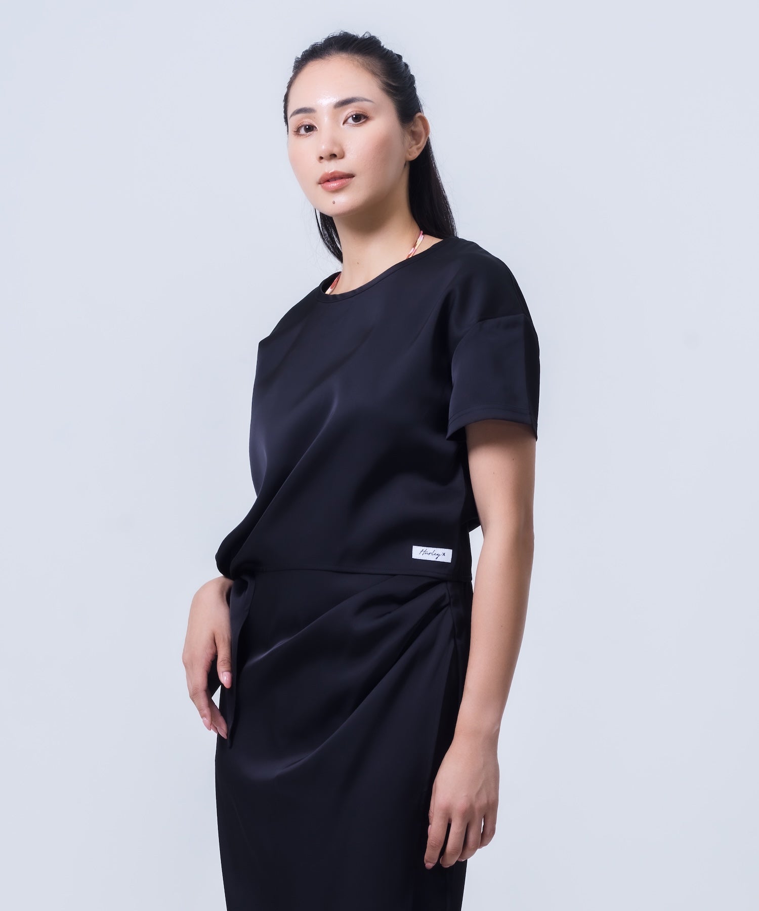 SIDE RIBBON SHORTSLEEVE TEE レディース/Tシャツ