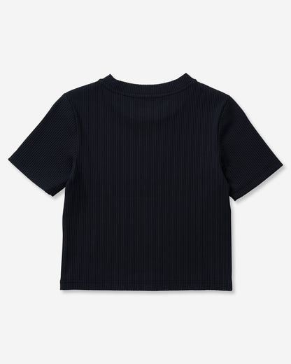 WOMENS RIB BORDER CROP SHORT SLEEVE  レディース/Tシャツ